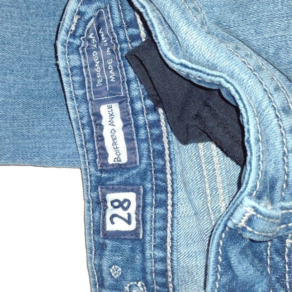 Miss me boyfriend ankle size 28 with designs on the ankles bedazzled shiny - Picture 5 of 12
